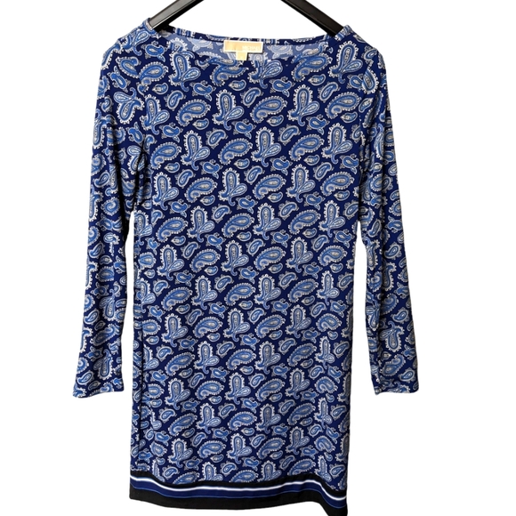 MICHAEL Michael Kors Dresses & Skirts - MIchael Michael Kors Blue Paisley Shift Dress Medium
